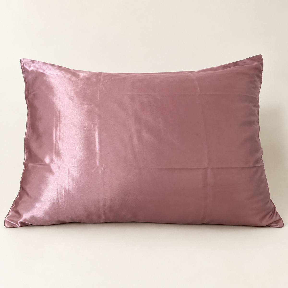 Taie d’oreiller en satin rose poudré Curlizea